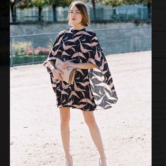 Valentino Dresses & Skirts - NWOT Valentino bird print cape dress